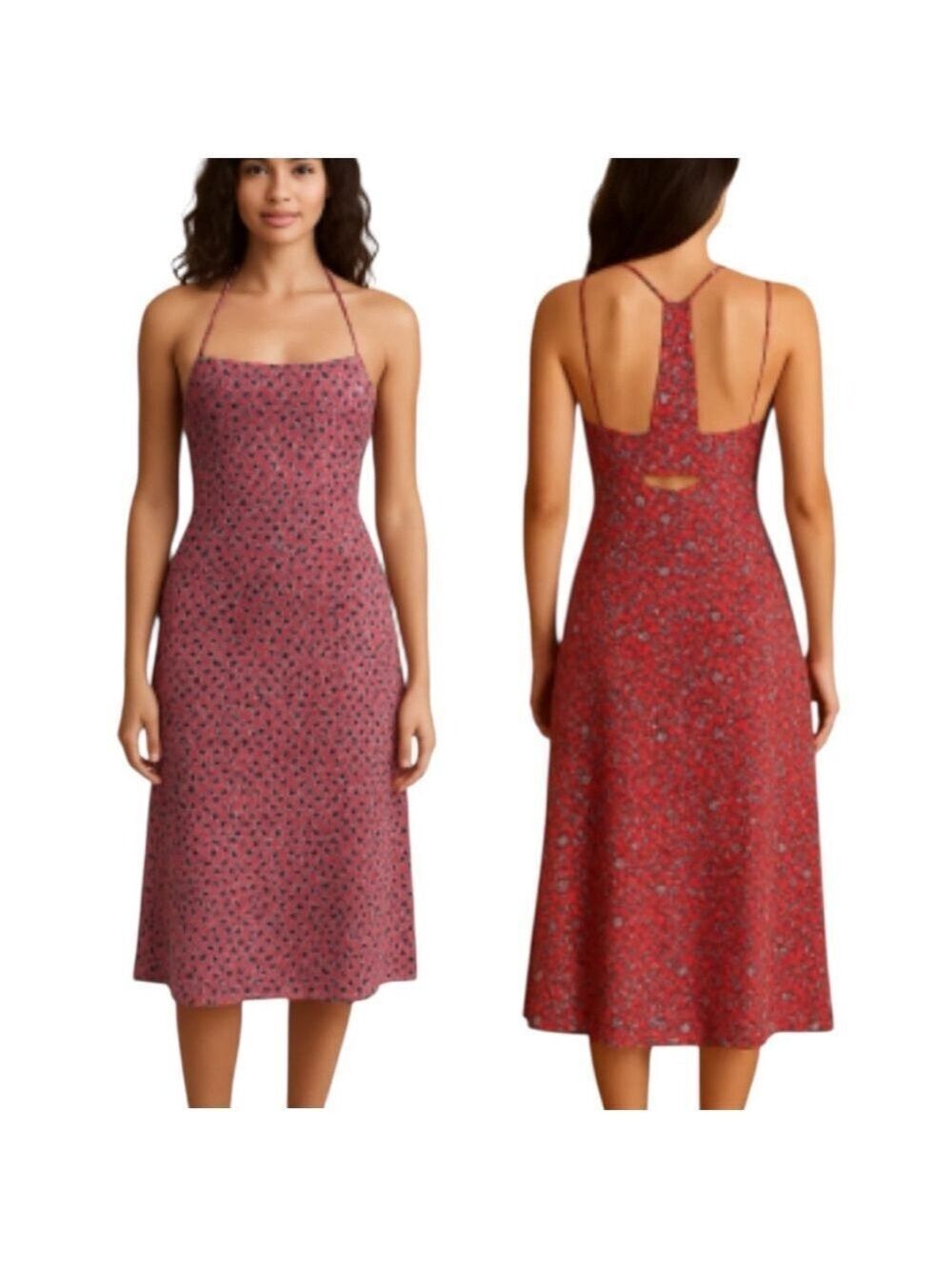 BCBGeneration Women's Cocktail Cowl neck asymmetrical animal print dress Sz M